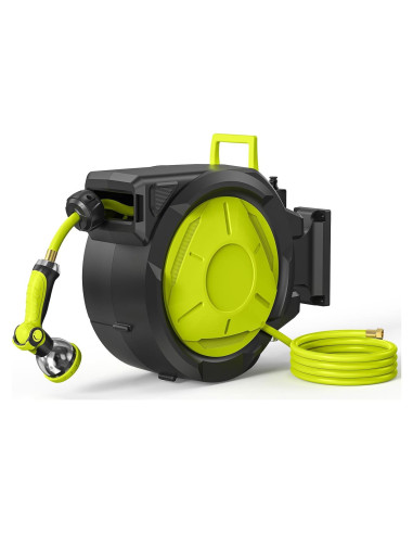 Carrete de Manguera de Jardín LUCKPRO 15.24m Retráctil Pared