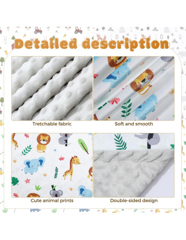 Manta para Bebés Tiamon 4 Pack Doble Capa 76x102 cm Animales