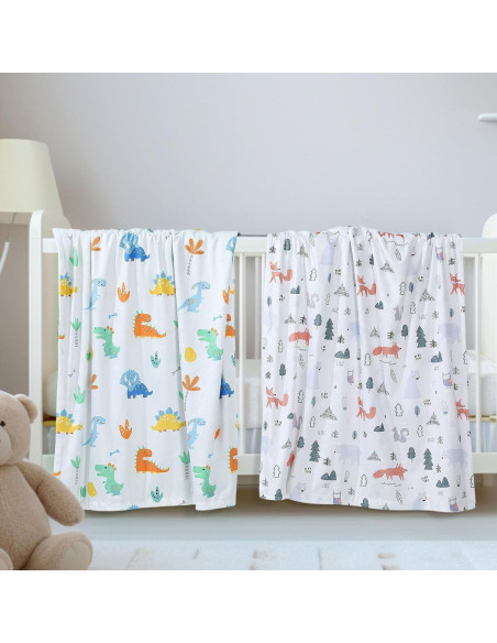 Manta para Bebés Tiamon 4 Pack Doble Capa 76x102 cm Animales