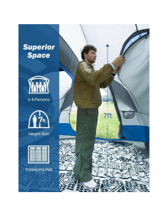 Tienda SUV JOYTUTUS H1201-01020-BL para 6 personas, impermeable 2