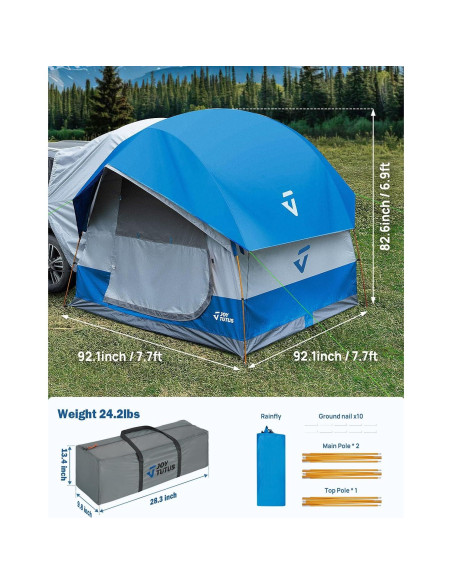 Tienda SUV JOYTUTUS H1201-01020-BL para 6 personas, impermeable