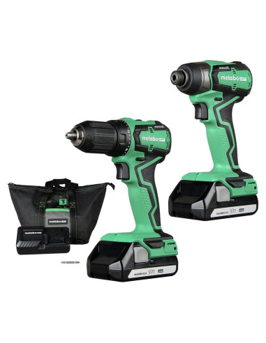 Kit Taladro y Destornillador Inalámbrico Metabo HPT 18V