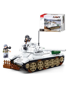 Set de Construcción Tanque T34-85 Sluban 518 Piezas con 2 Minifiguras