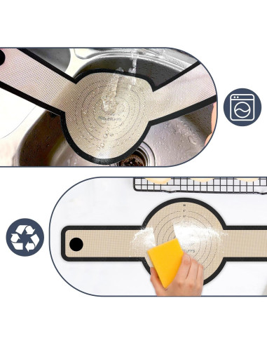 Sling de Pan de Silicona Koolstuffs 2 PCS Ovalado y Redondo