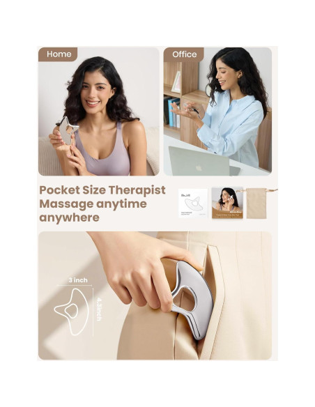 Gua Sha de Acero Inoxidable Lifechill para Masaje y Drenaje Linfático