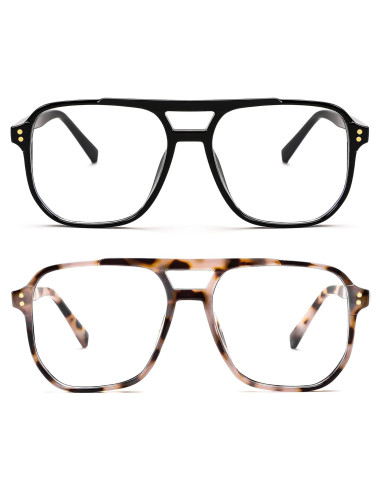 Gafas Anti Luz Azul FEISEDY 2Pack Cuadradas Livianas