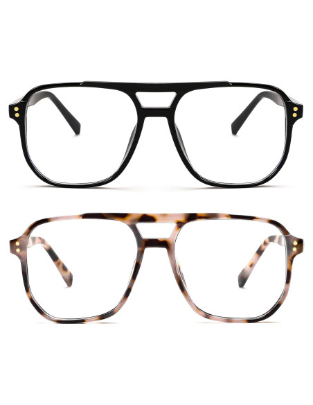 Gafas Anti Luz Azul FEISEDY 2Pack Cuadradas Livianas