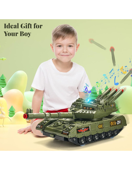 Juego de Tanque Militar Homaisson con Luz y Sonido - 10 Piezas