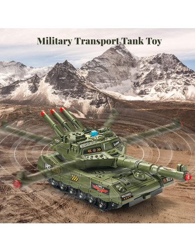 Juego de Tanque Militar Homaisson con Luz y Sonido - 10 Piezas