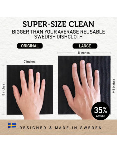 Paños de Cocina Suecos Grandes Nordhus Design - 10 Unidades Gris 2