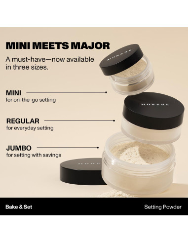 Polvo Fijador Morphe Jumbo Bake & Set 17.6 g Rosa Iluminador