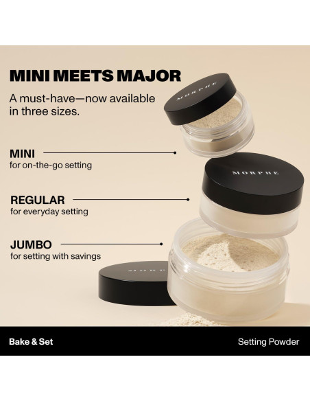 Polvo Fijador Morphe Jumbo Bake & Set 17.6 g Rosa Iluminador