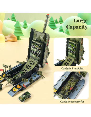 Juego de Tanque Militar Homaisson con Luz y Sonido - 10 Piezas