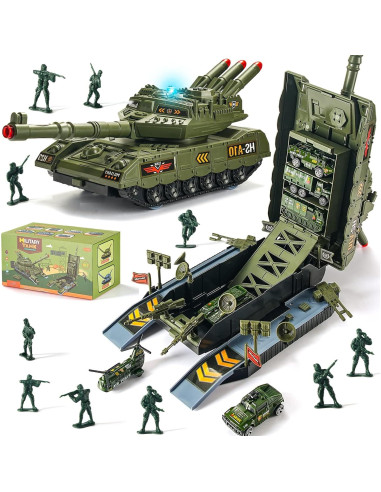 Juego de Tanque Militar Homaisson con Luz y Sonido - 10 Piezas