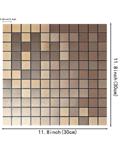 10 Calcomanías de Pared Autoadhesivas Sanyeskkiy Cobre