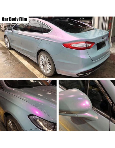 Vinilo Chameleon Brillante ATMOMO 152 cm x 10 cm Gris a Púrpura