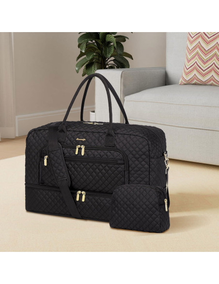 Bolsa de viaje grande para mujeres LP13 negra 35L 52x21x32cm