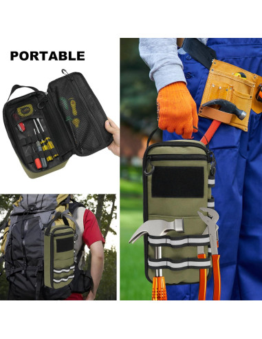 Bolsa de Herramientas Táctica JLDTOP Verde Militar 32.5x14.2cm