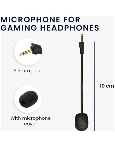 Micrófono de Reemplazo kwmobile para Auriculares Logitech G Pro X - Negro