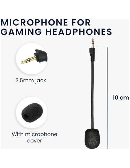 Micrófono de Reemplazo kwmobile para Auriculares Logitech G Pro X - Negro