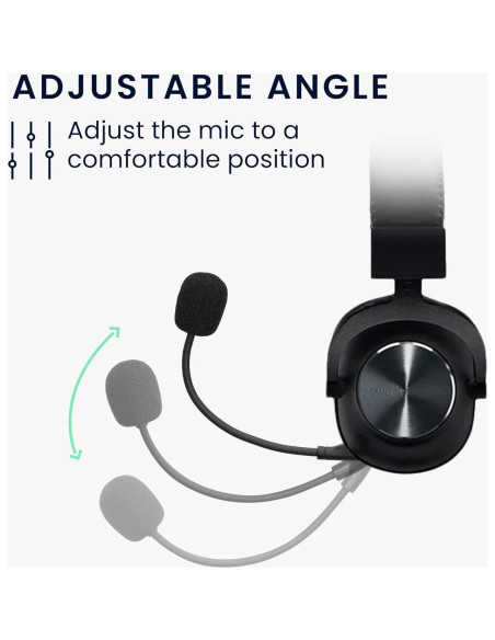 Micrófono de Reemplazo kwmobile para Auriculares Logitech G Pro X - Negro