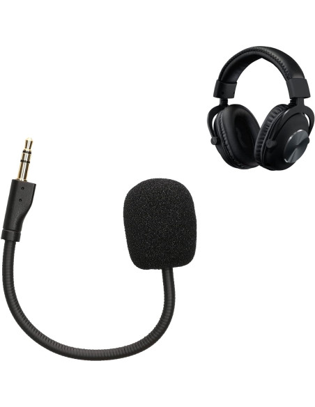 Micrófono de Reemplazo kwmobile para Auriculares Logitech G Pro X - Negro