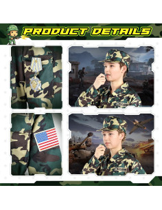 Disfraz de Ejército para Niños GIFTINBOX Talla M (5-7 Años) 2