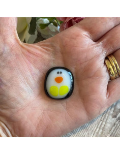 Pequeño abrazo de pingüino de resina con tarjeta - Regalo único 2