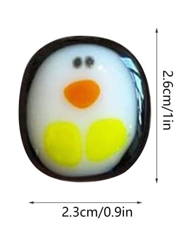 Pequeño abrazo de pingüino de resina con tarjeta - Regalo único