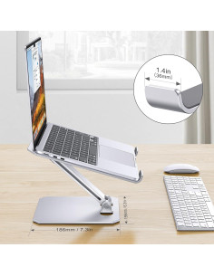 Soporte para Laptop OMOTON Ajustable Ergonómico Aluminio 39.62 cm 2
