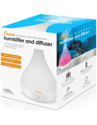 Humidificador y Difusor Ultrasonico Crane 1.32L Blanco