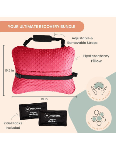 Almohada para Histerectomía MOYOAMA con 2 Bolsas de Gel