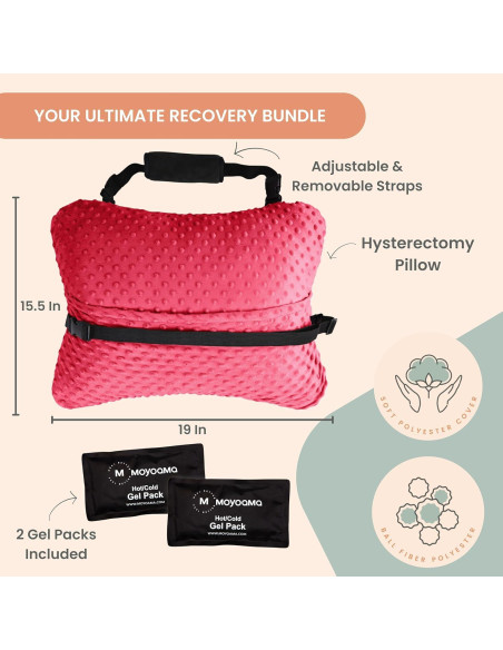 Almohada para Histerectomía MOYOAMA con 2 Bolsas de Gel