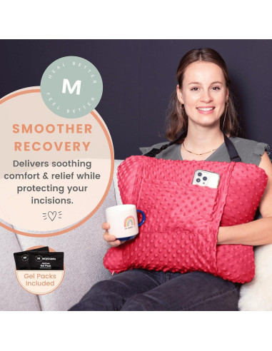Almohada para Histerectomía MOYOAMA con 2 Bolsas de Gel