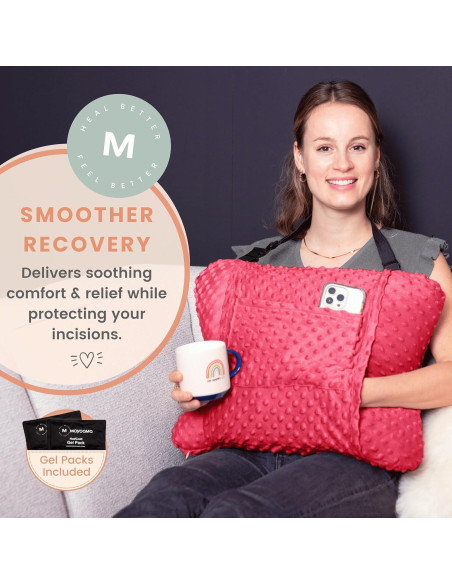 Almohada para Histerectomía MOYOAMA con 2 Bolsas de Gel