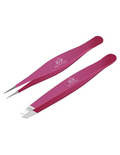 Pinzas de Precisión Majestic Bombay - Juego de 2 Piezas Rosa