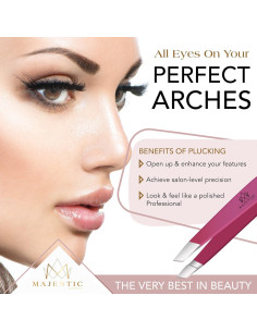 Pinzas de Precisión Majestic Bombay - Juego de 2 Piezas Rosa 2