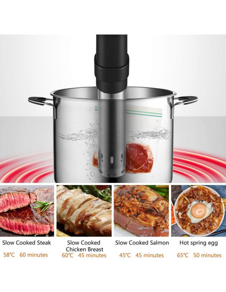Fityou Sous Vide Cooker 1100W Acero Inoxidable Preciso