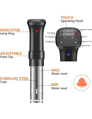 Fityou Sous Vide Cooker 1100W Acero Inoxidable Preciso