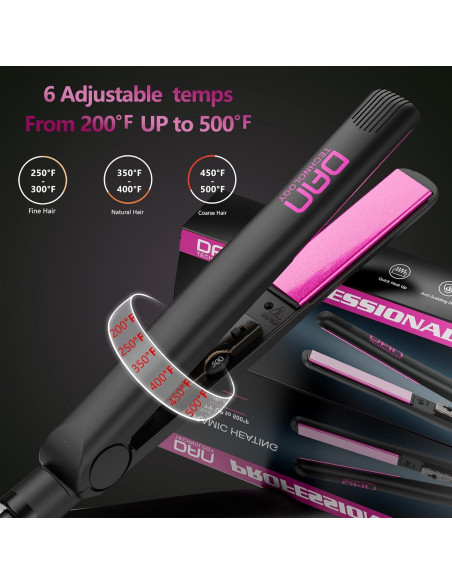 Plancha de Cerámica DAN Technology 1" Temperatura Ajustable Plancha de Cerámica DAN Technology 1" Temperatura Ajustable