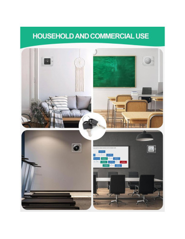 Caja de bloqueo para termostato cuadrada 5x5 - 2 piezas