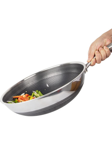 Sartén Wok 31.75 cm Cathylin Acero Inoxidable Antiadherente