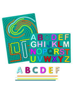 Tablero de Actividad Sensorial Yercep 2 en 1 Alfabeto Verde