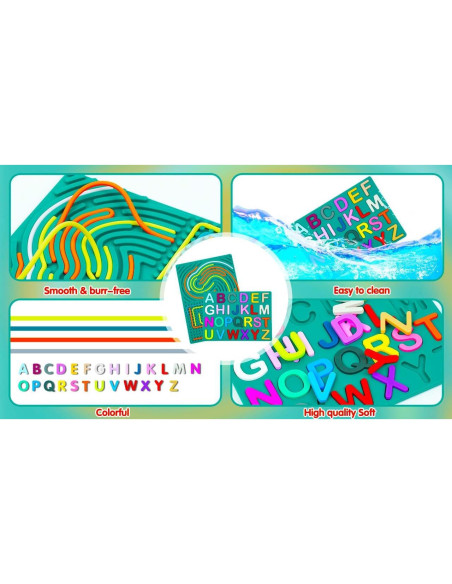 Tablero de Actividad Sensorial Yercep 2 en 1 Alfabeto Verde