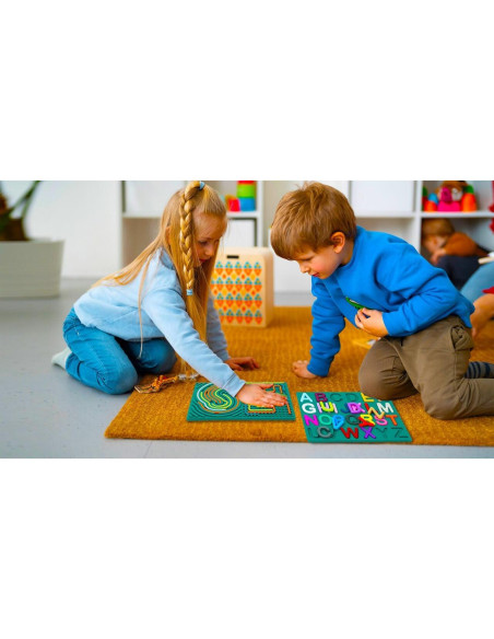 Tablero de Actividad Sensorial Yercep 2 en 1 Alfabeto Verde