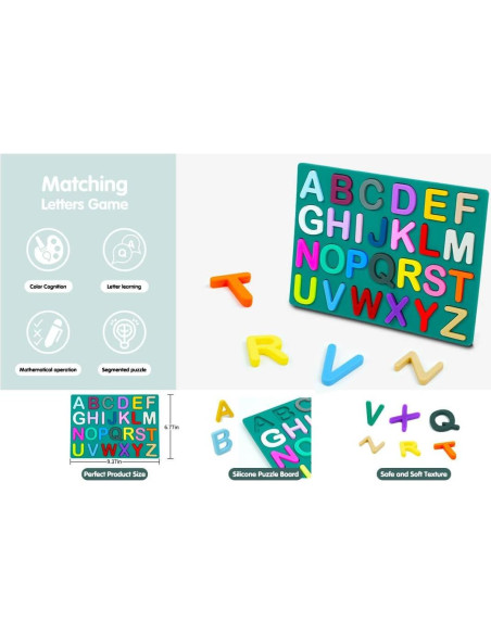 Tablero de Actividad Sensorial Yercep 2 en 1 Alfabeto Verde