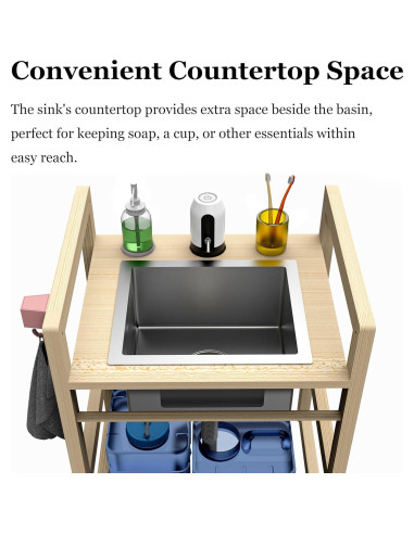 Lavabo Infantil SpeedyConnect Ajustable Acero Inoxidable 71cm