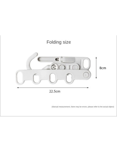 Perchero Plegable Portátil Plogmill Gris 25.4x10.16 cm