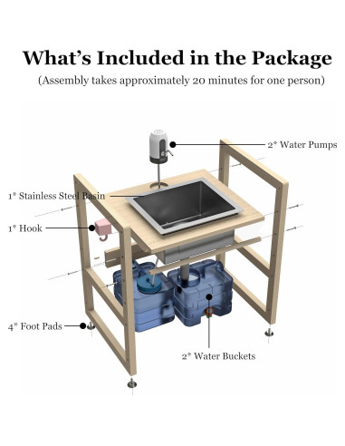 Lavabo Infantil SpeedyConnect Ajustable Acero Inoxidable 71cm