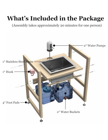 Lavabo Infantil SpeedyConnect Ajustable Acero Inoxidable 71cm